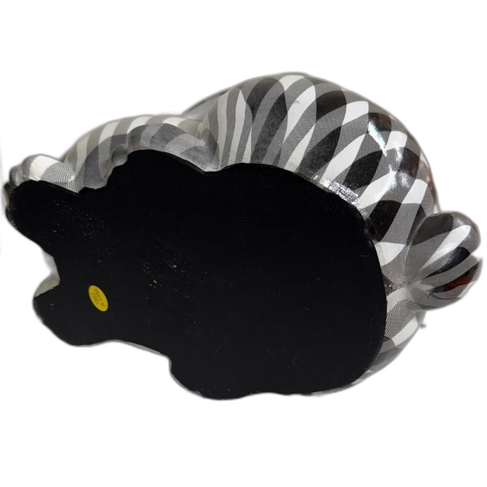 Black and White Plaid/Checkered Bunny - Picture 4 of 5